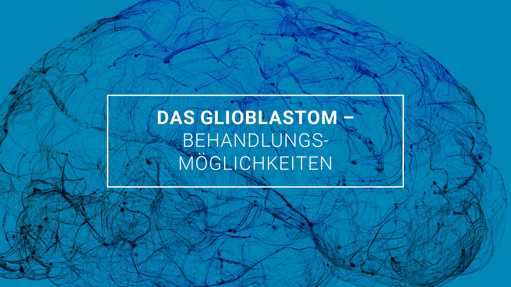 Screenshot of a medical video explaining treatment options for glioblastoma